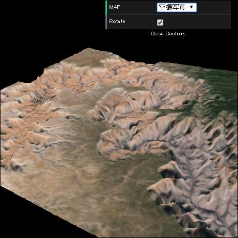 グランドキャニオンの3Dデータを使ってみるテスト